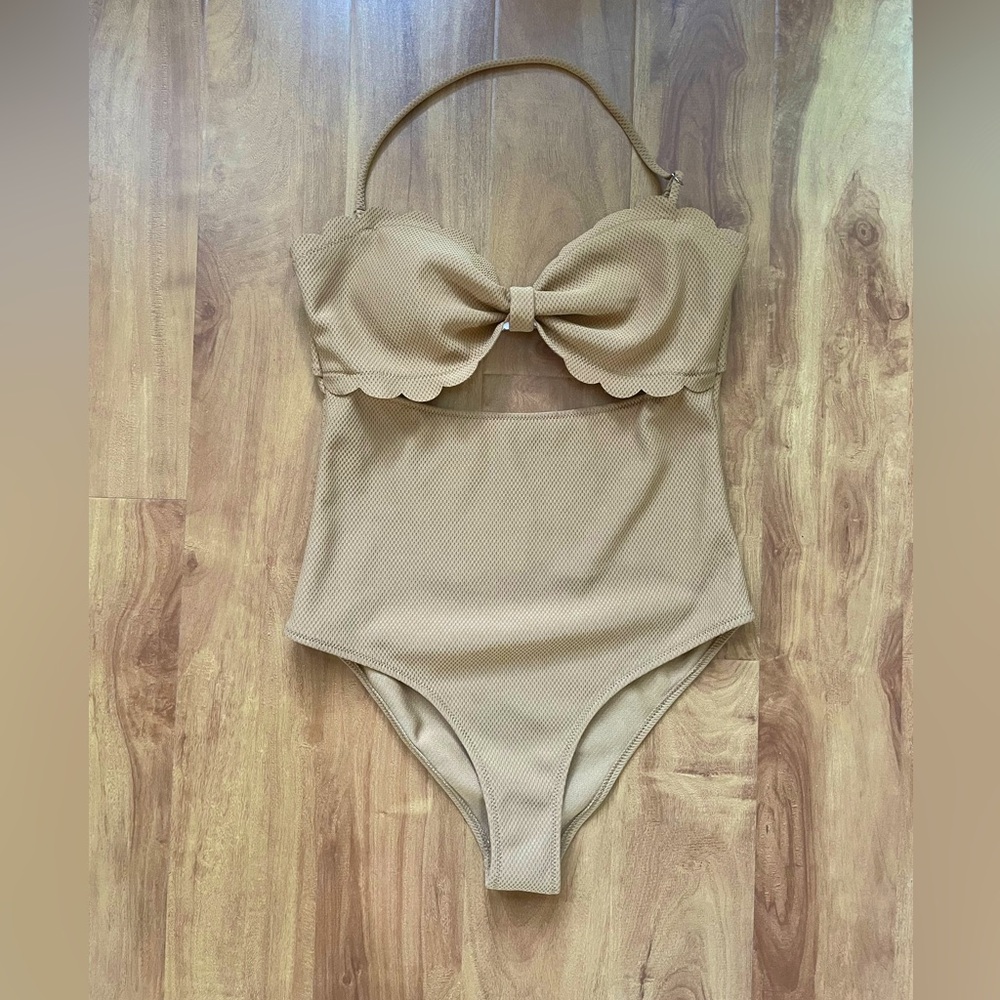 Cupshe Textured Tan Swimsuit